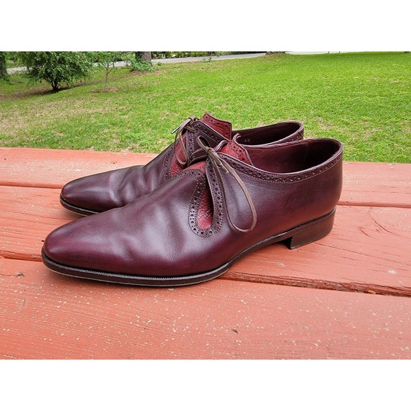 Hadleighs Mens Leather Dress Shoes - Burgundy Size 42, US 9.5